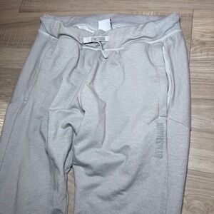 Gymshark Joggers Pants Athletic Training Spellout Gray Pants Drawstrings Size S